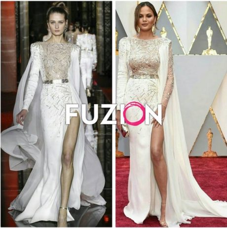 Chrissy Teighen in Zuhair Murad