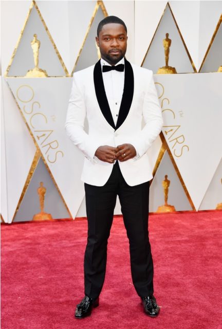 David Oyelowo in custom tux andChristian Louboutin shoes