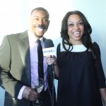 gabrielle alford interviewing chuck nice at the pink and black tie gala for american cancer society