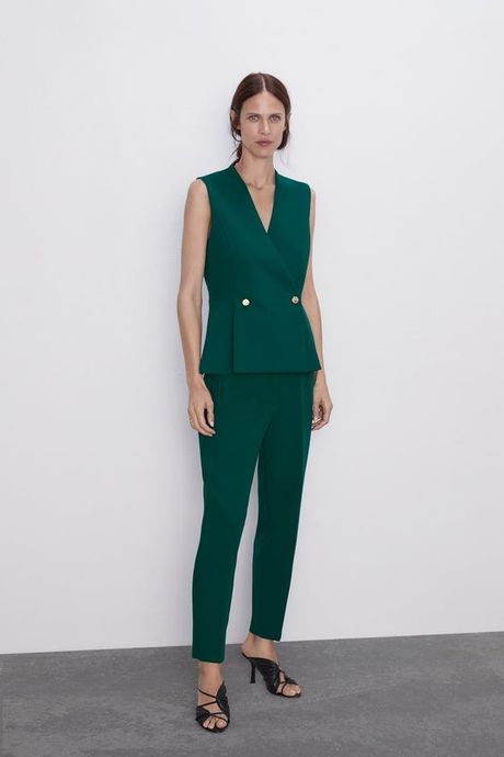 forest green pantsuit