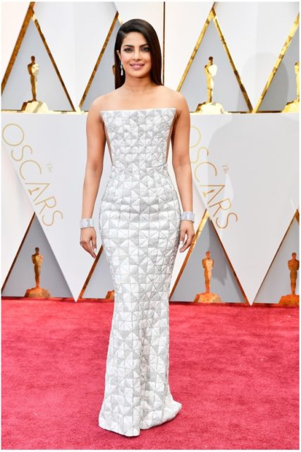 Priyanka Chopra in Ralph & Russo and Lorraine Schwartz jewelry, another great dress just not a great red carpet selection. 