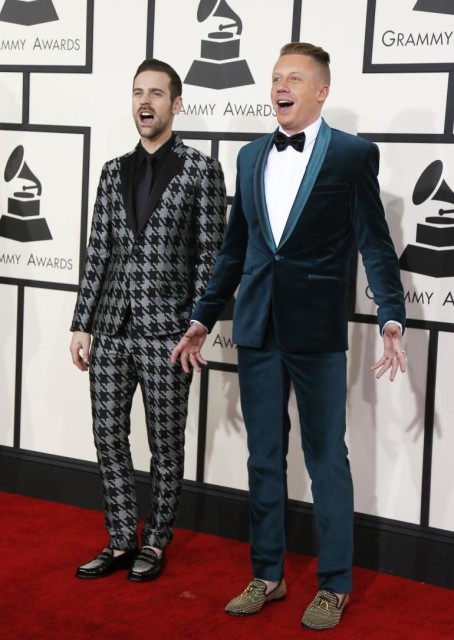 Ryan Lewis and Macklemore arrive on the red carpet (Photo Credit:Reuters)